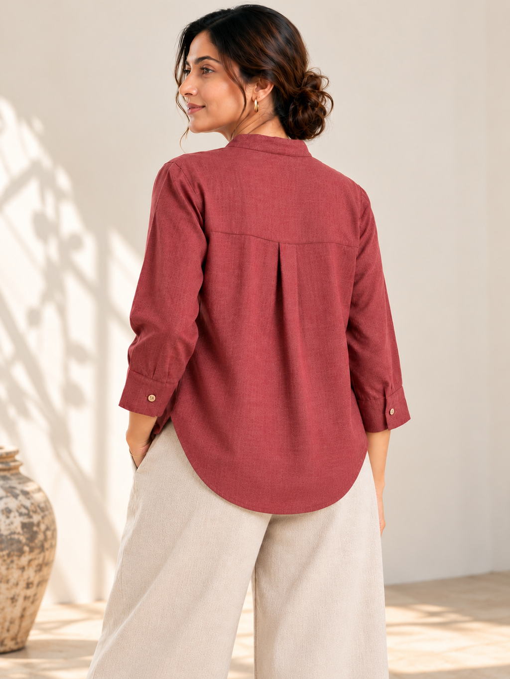 Ease Shirt-Rosewood Mist