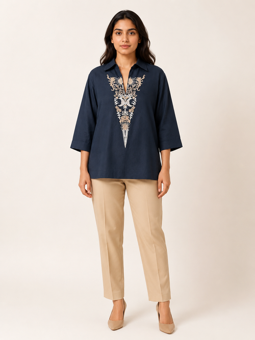 Aura Top - Midnight Noir