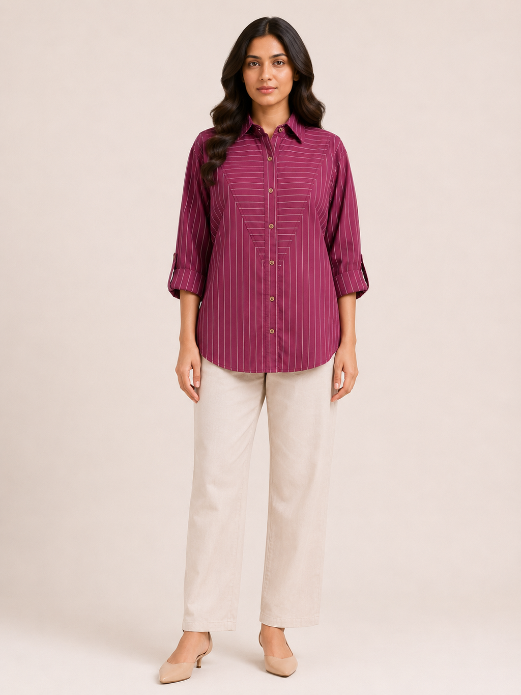 Clarity Shirt - Berry Bloom