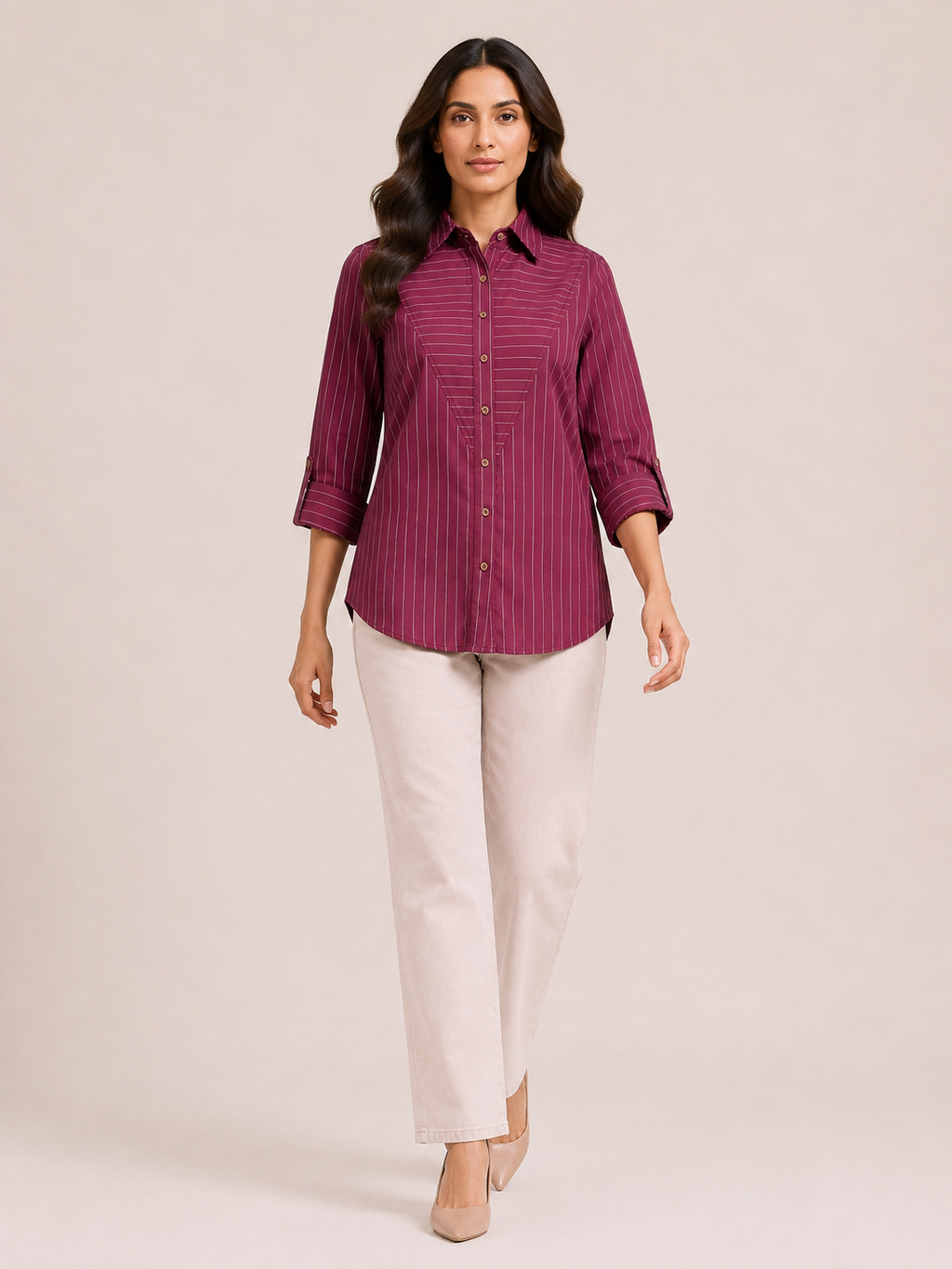 Clarity Shirt - Berry Bloom