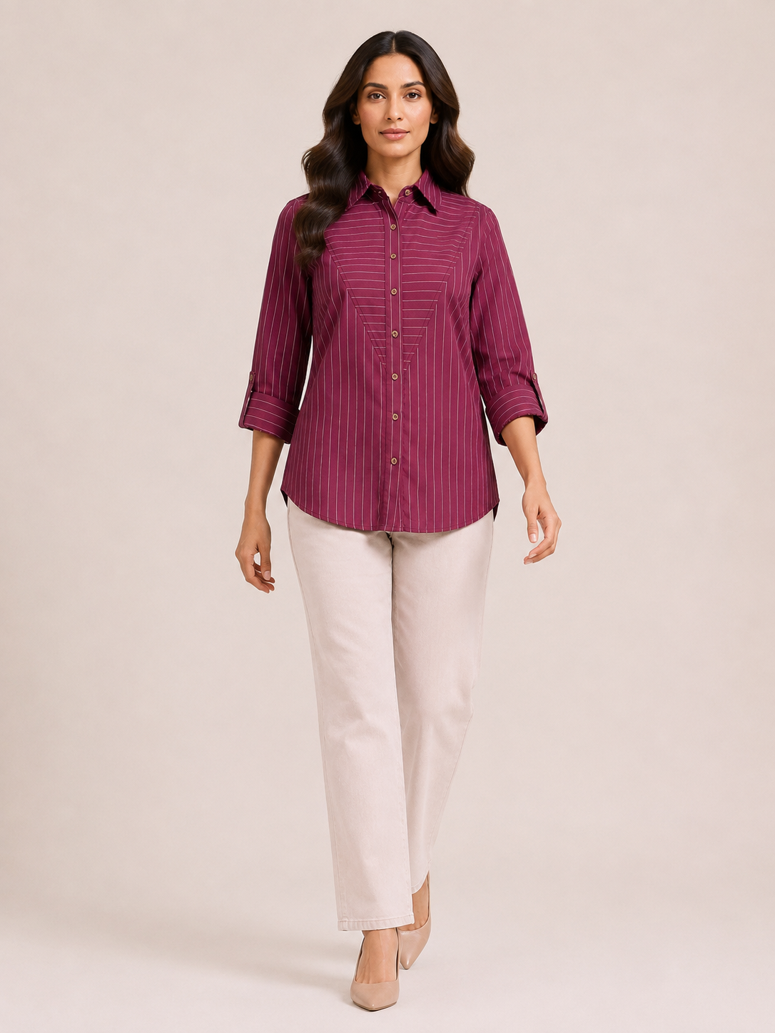 Clarity Shirt - Berry Bloom