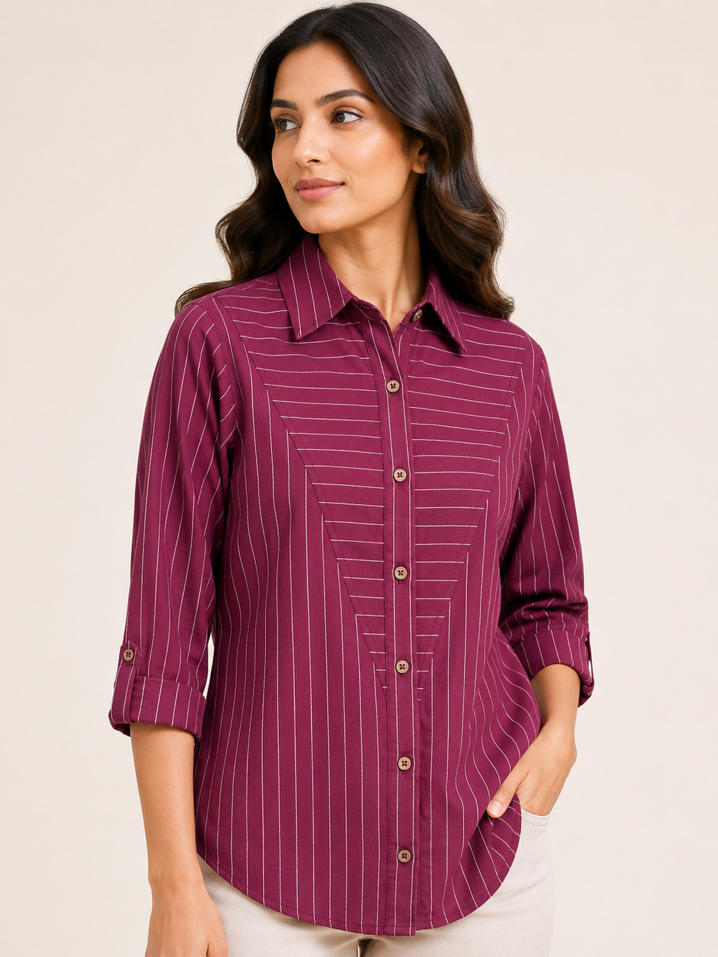 Clarity Shirt - Berry Bloom