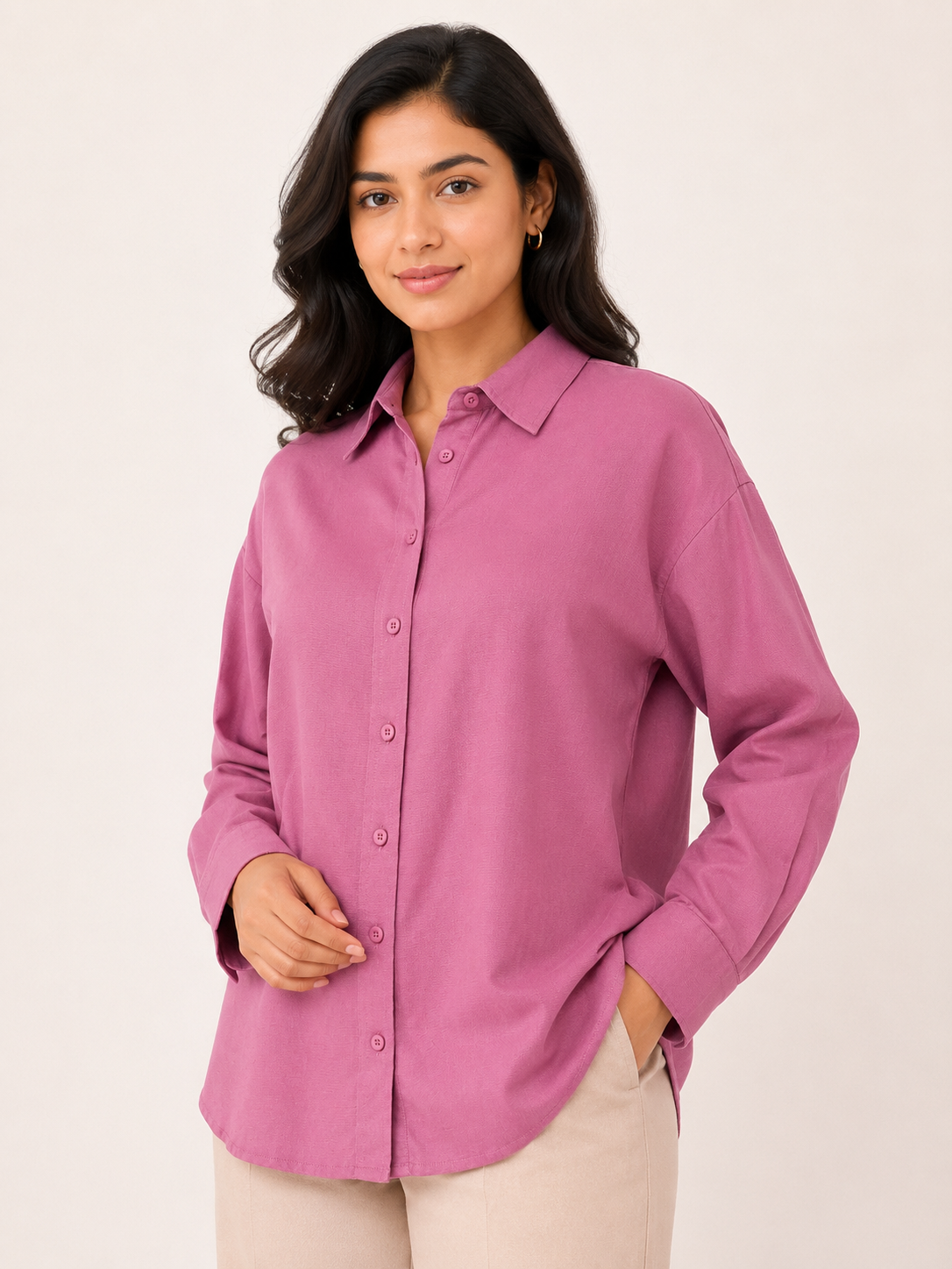 Serene Shirt - Rosewood Bloom