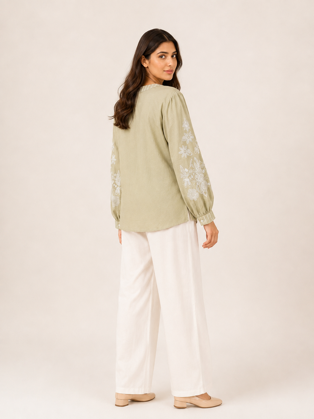 Bloom Shirt-Sage Whisper
