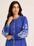 Bloom Shirt-Cobalt Sky