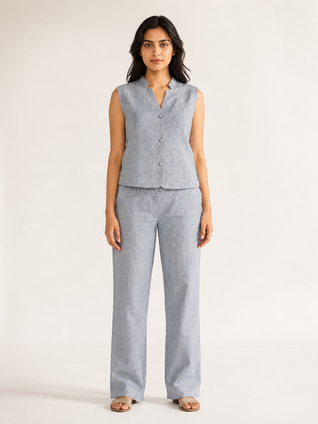 Resolve Linen Tailored Set - Moonstone Mist