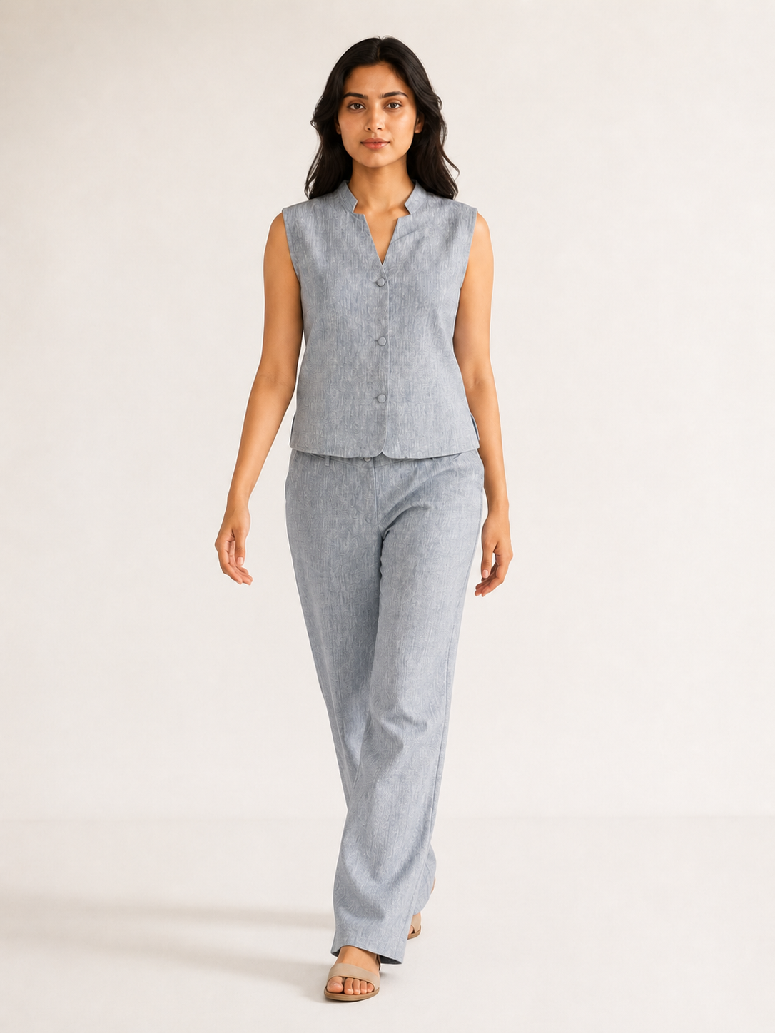 Resolve Linen Tailored Set - Moonstone Mist