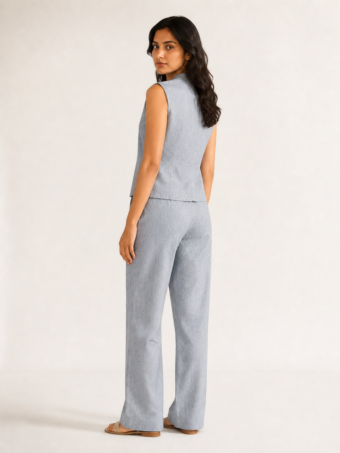 Resolve Linen Tailored Set - Moonstone Mist