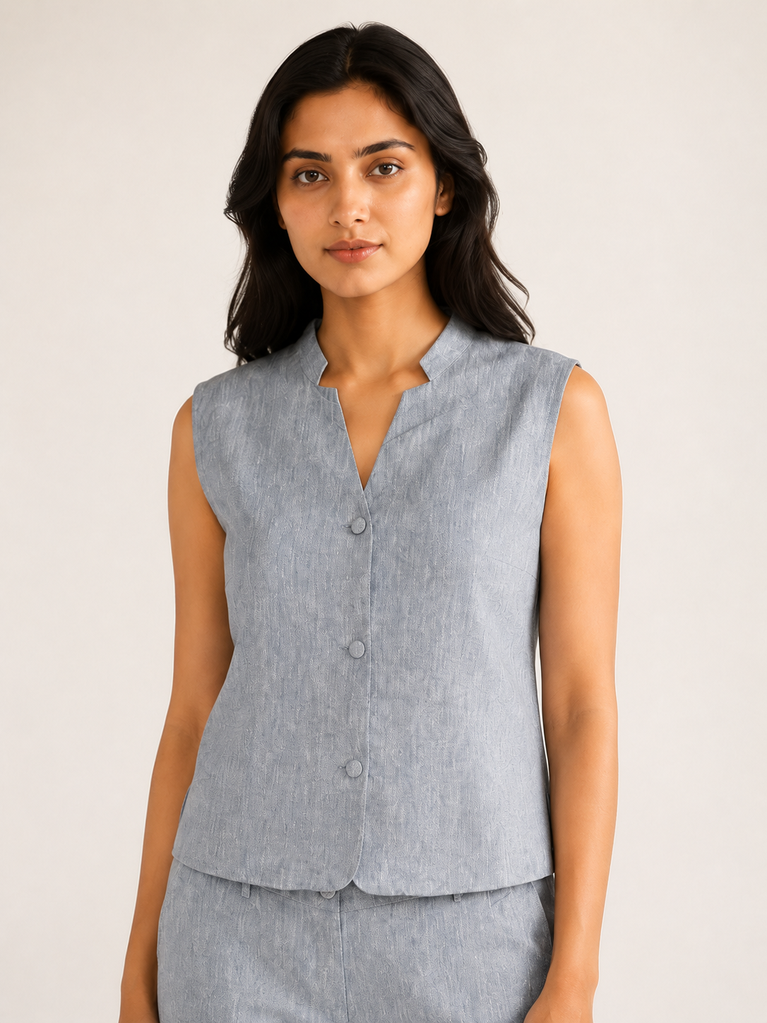 Resolve Linen Tailored Set - Moonstone Mist