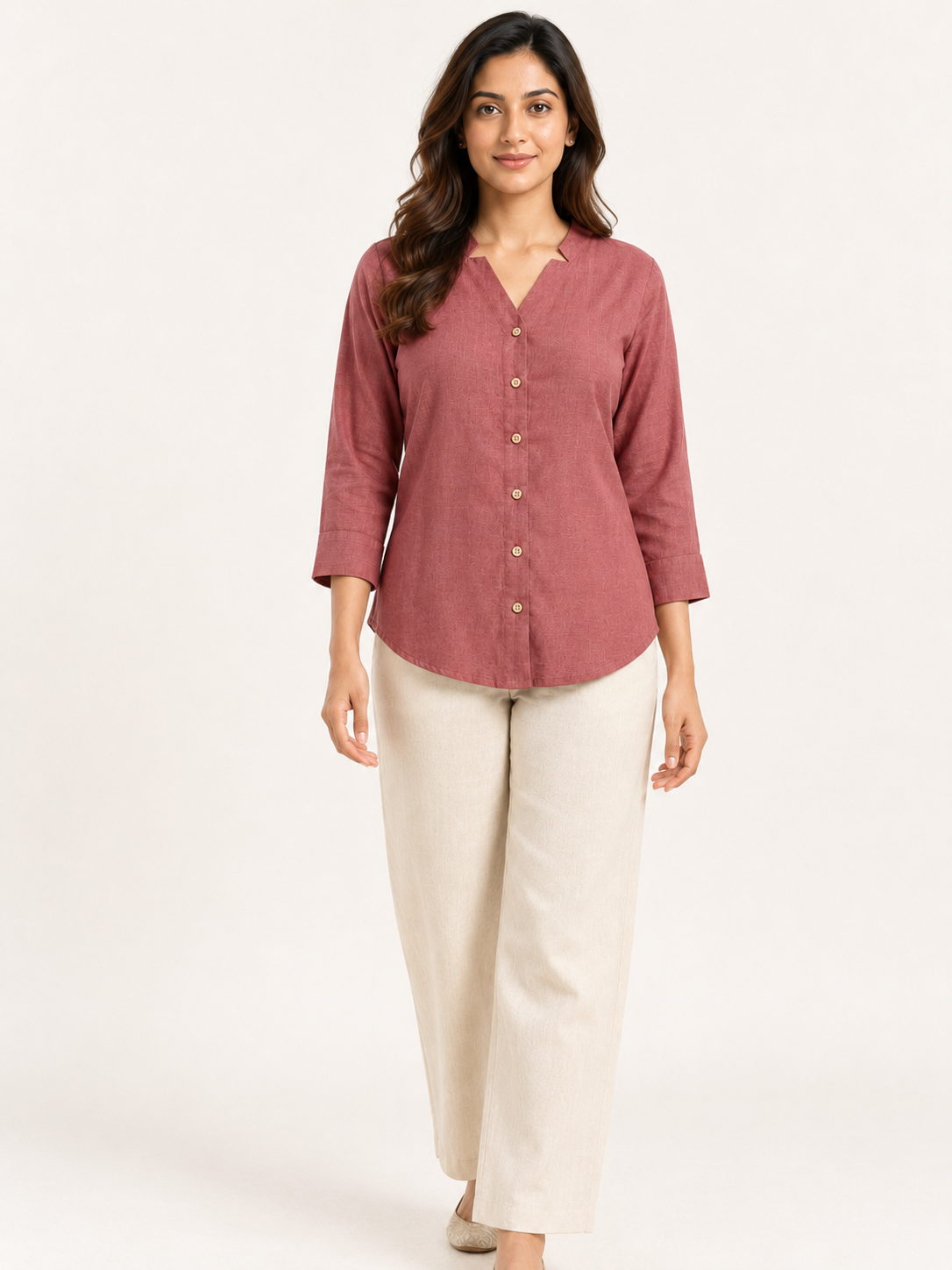 Ease Shirt-Rosewood Mist