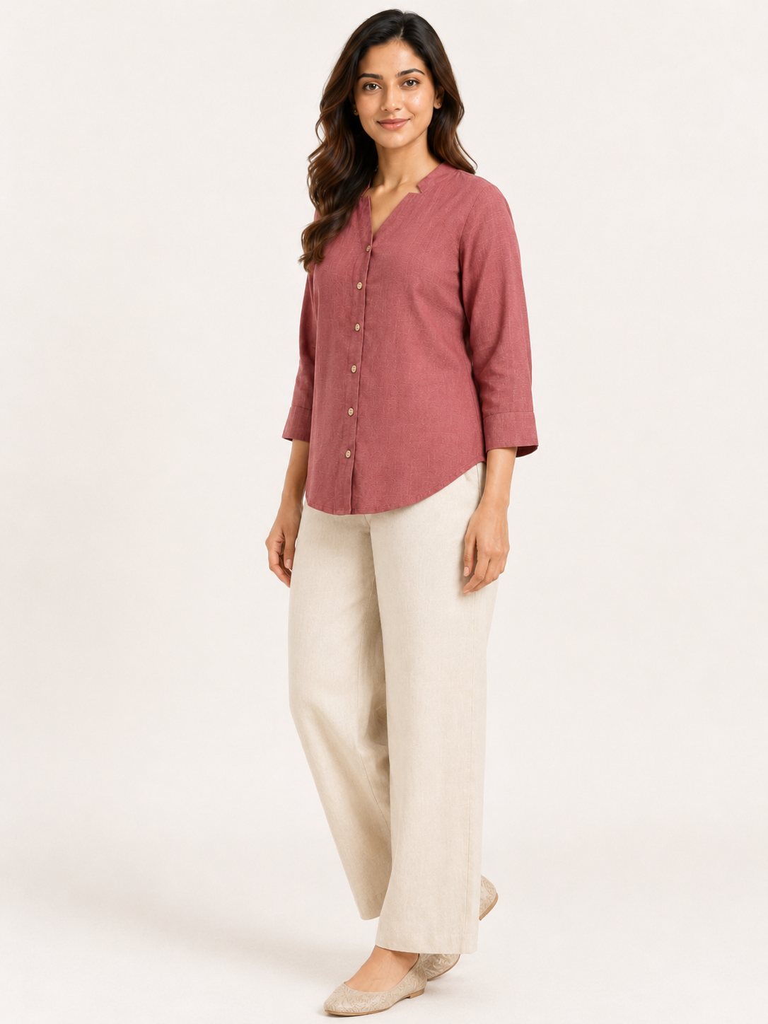 Ease Shirt-Rosewood Mist