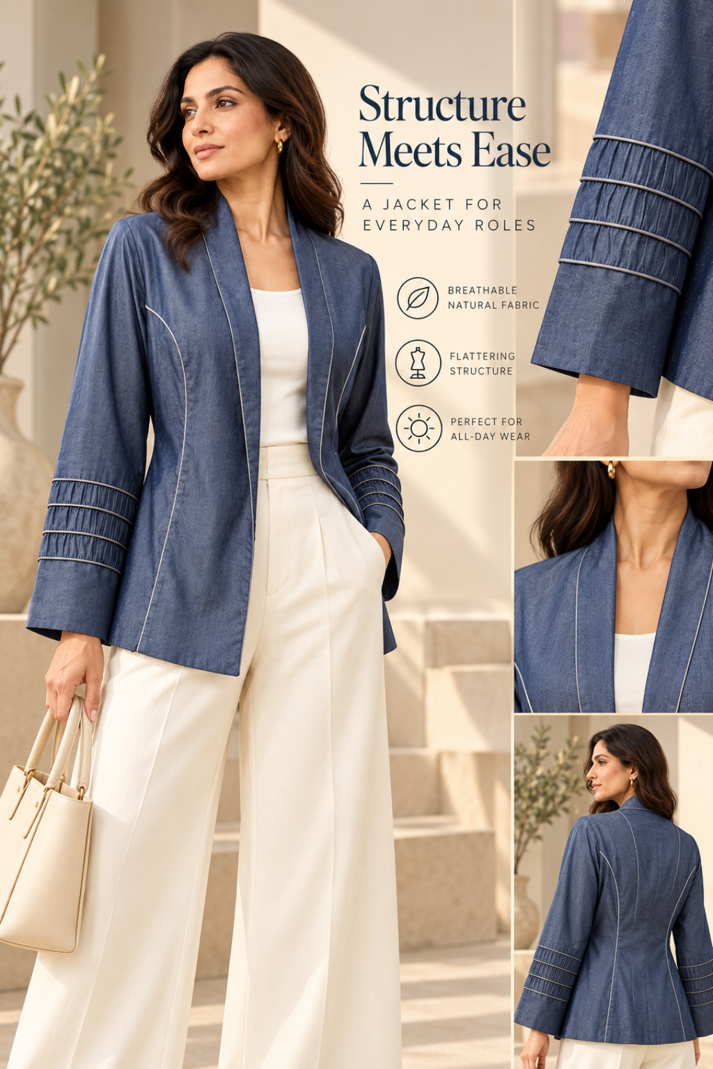 Versa - Denim Blue Blazer