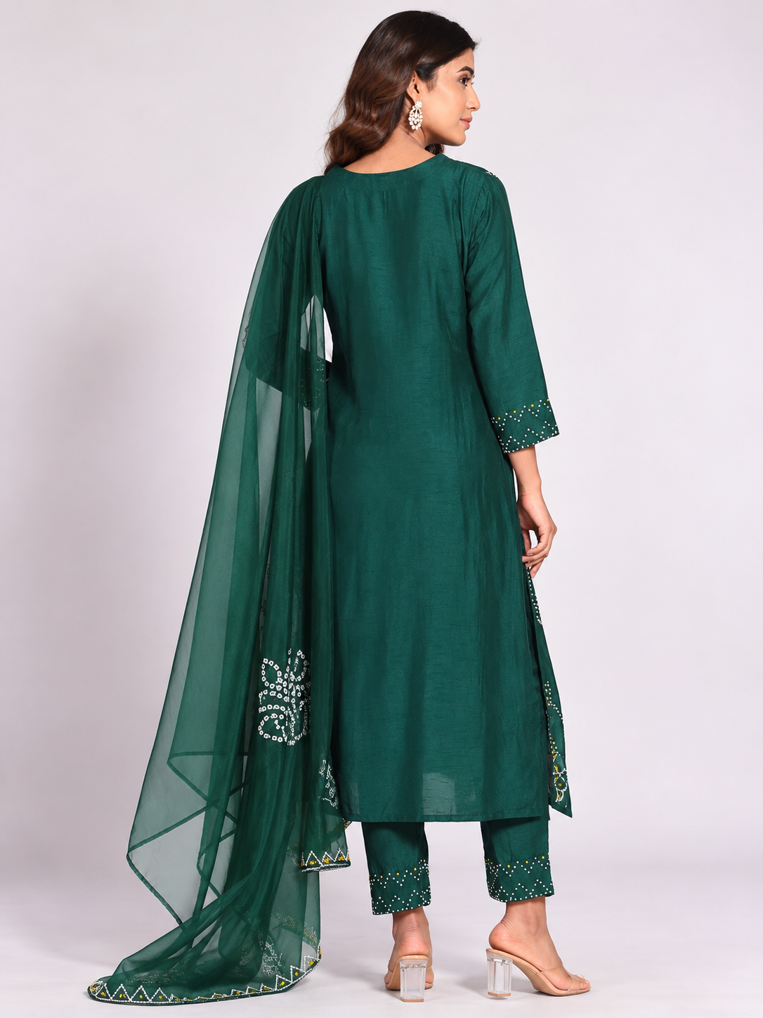 Legacy French Knot Suit Set - Emerald Mosaic