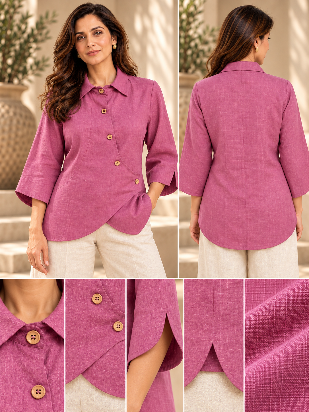 Grace Shirt - Blush Rose
