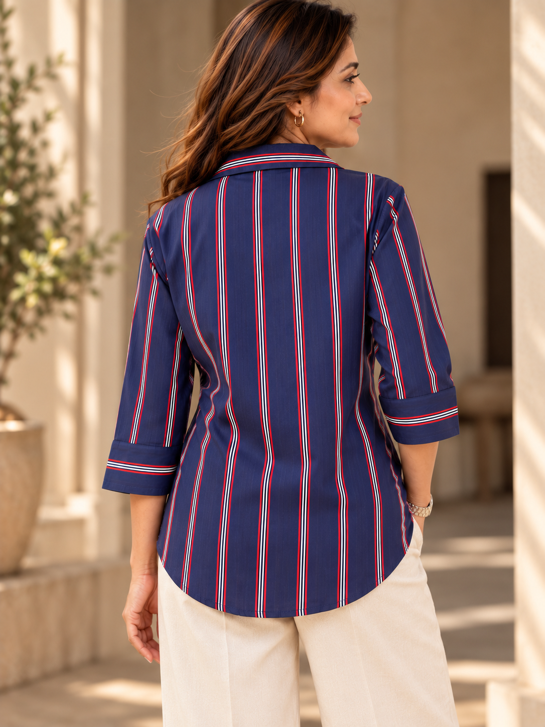 Serene Shirt- Sapphire Blue