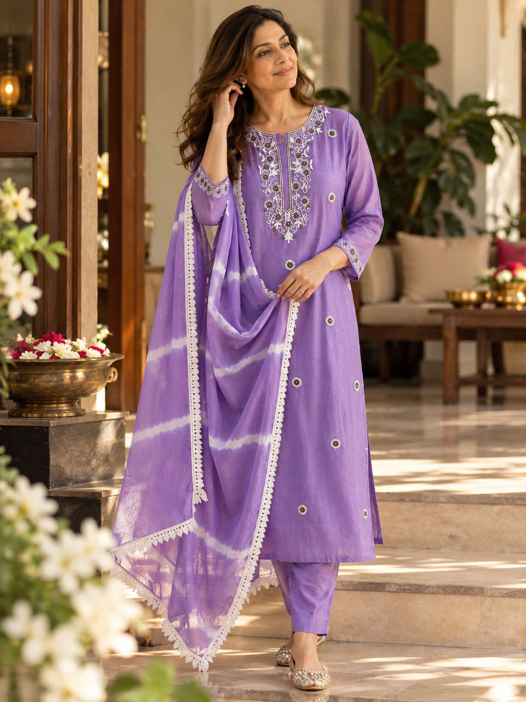 Legacy Pearl Flora Suit Set - Royal Lilac