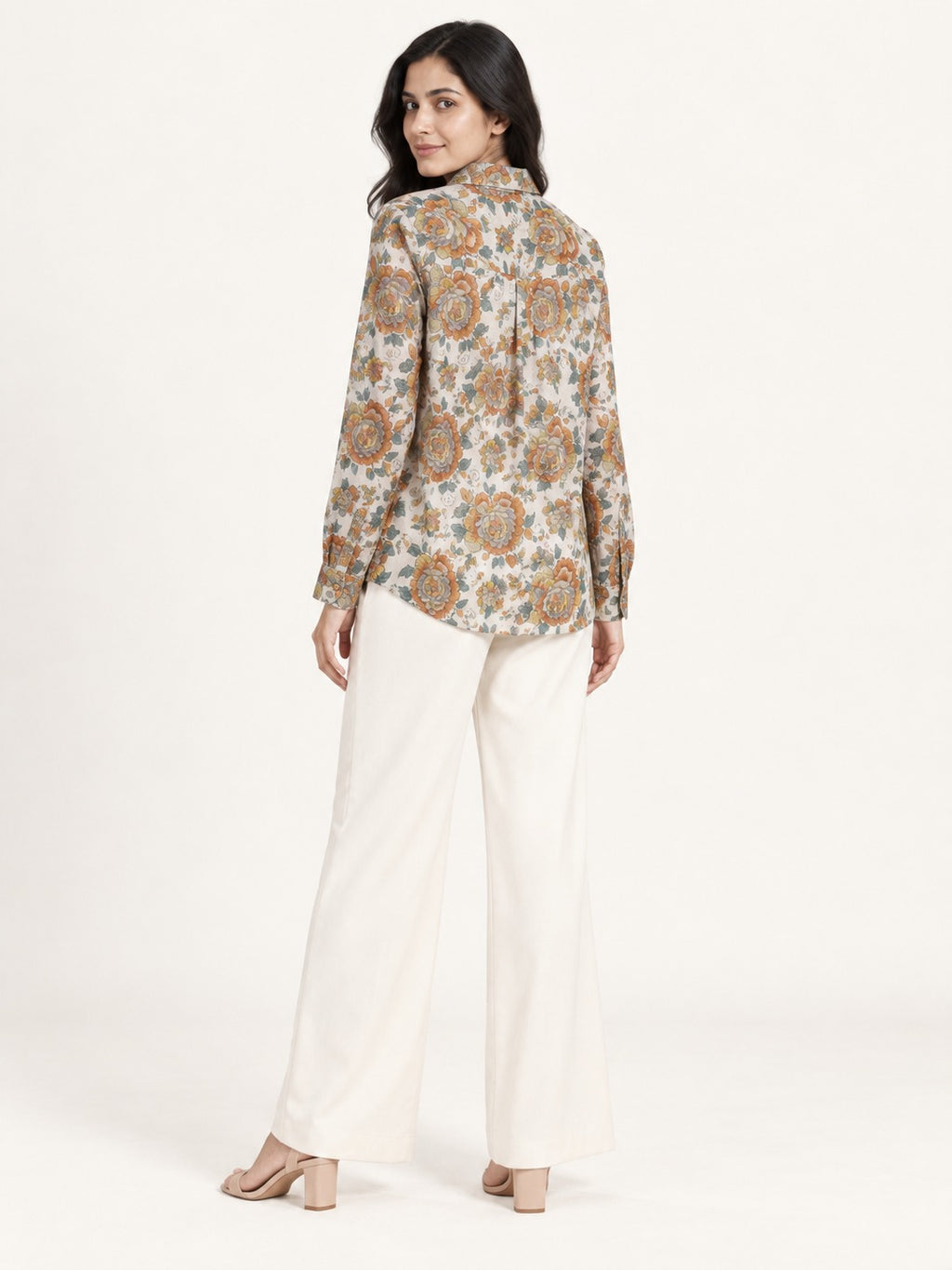 Unfurl Shirt - Autumn Bloom by RuhRaaga House - back view