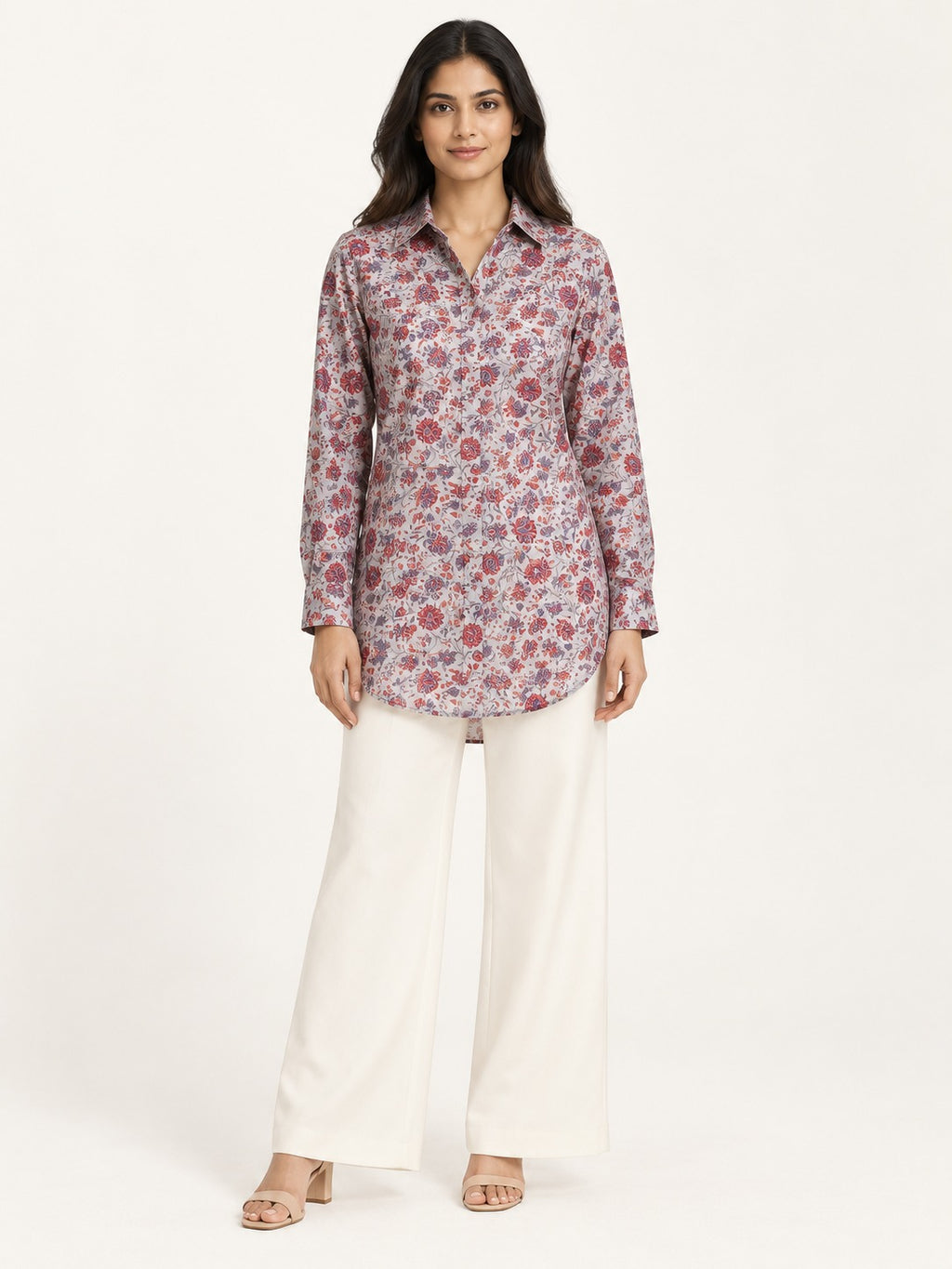 Unfurl Shirt - Lavender Rose by RuhRaaga House - front view