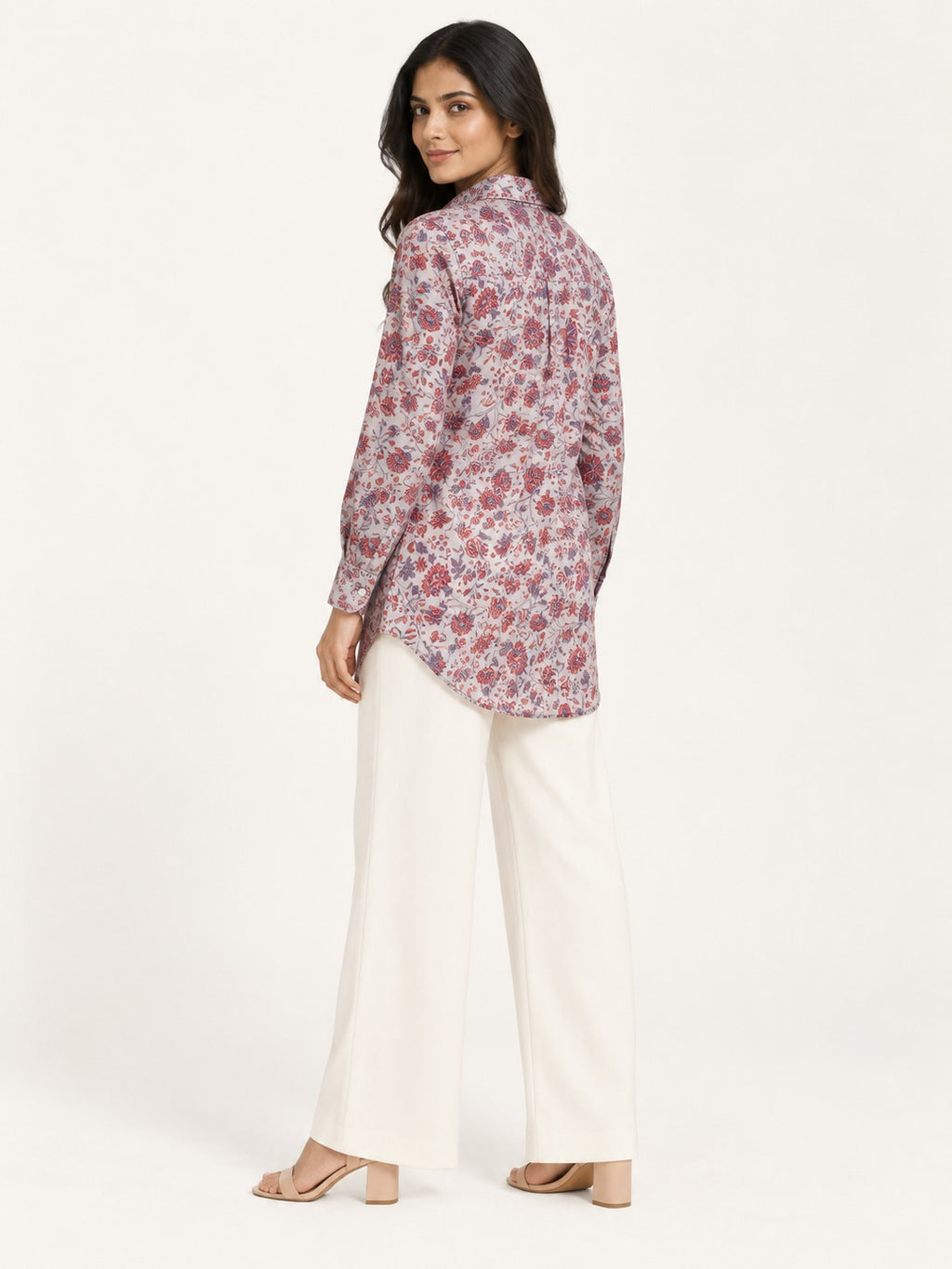 Unfurl Shirt - Lavender Rose by RuhRaaga House - 45 degree view