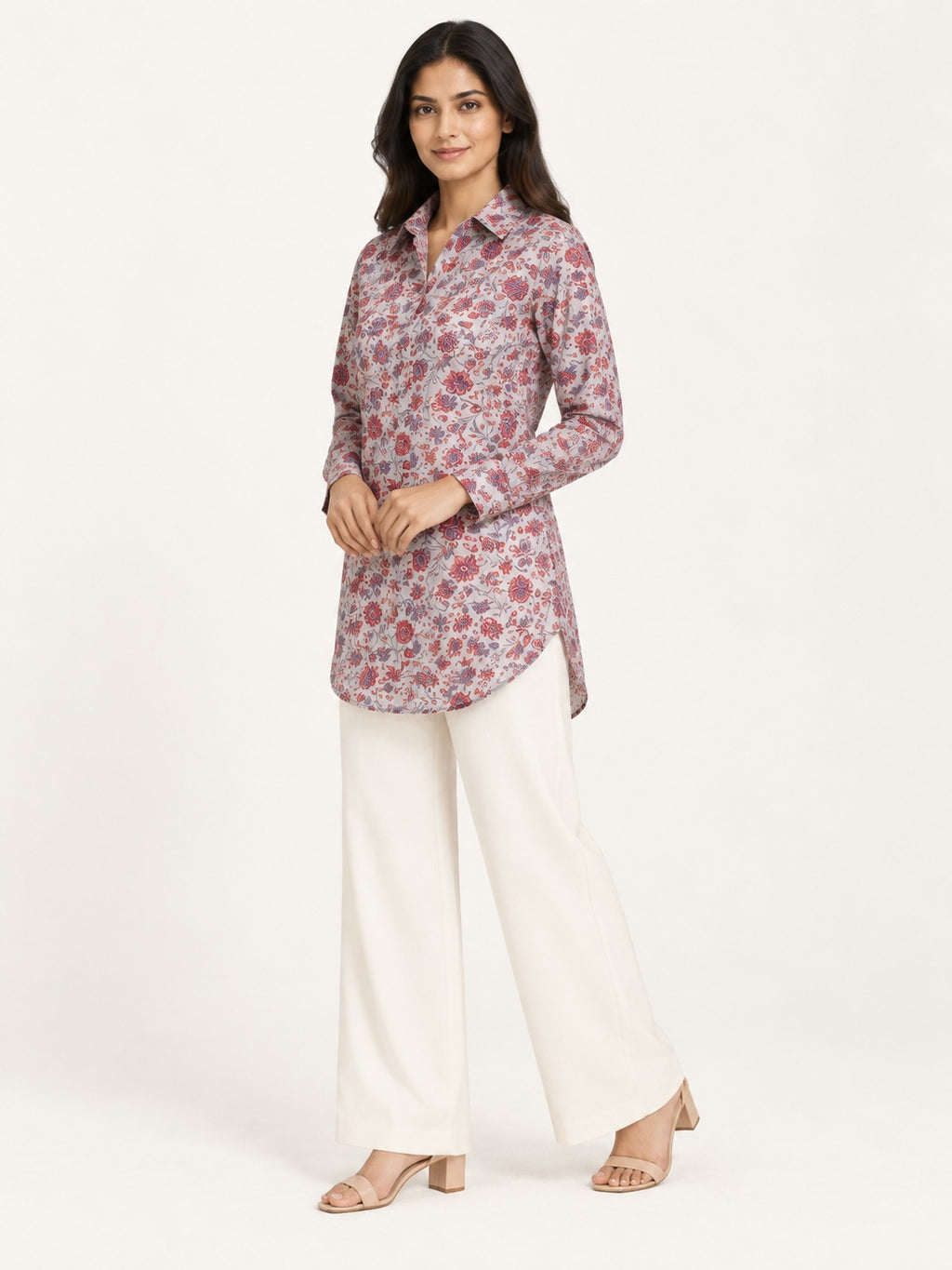 Unfurl Shirt - Lavender Rose by RuhRaaga House - walking view