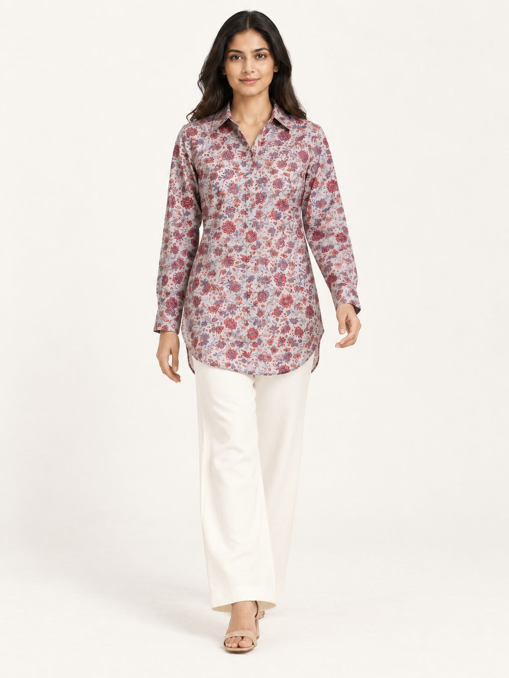 Unfurl Shirt - Lavender Rose by RuhRaaga House - side and back view