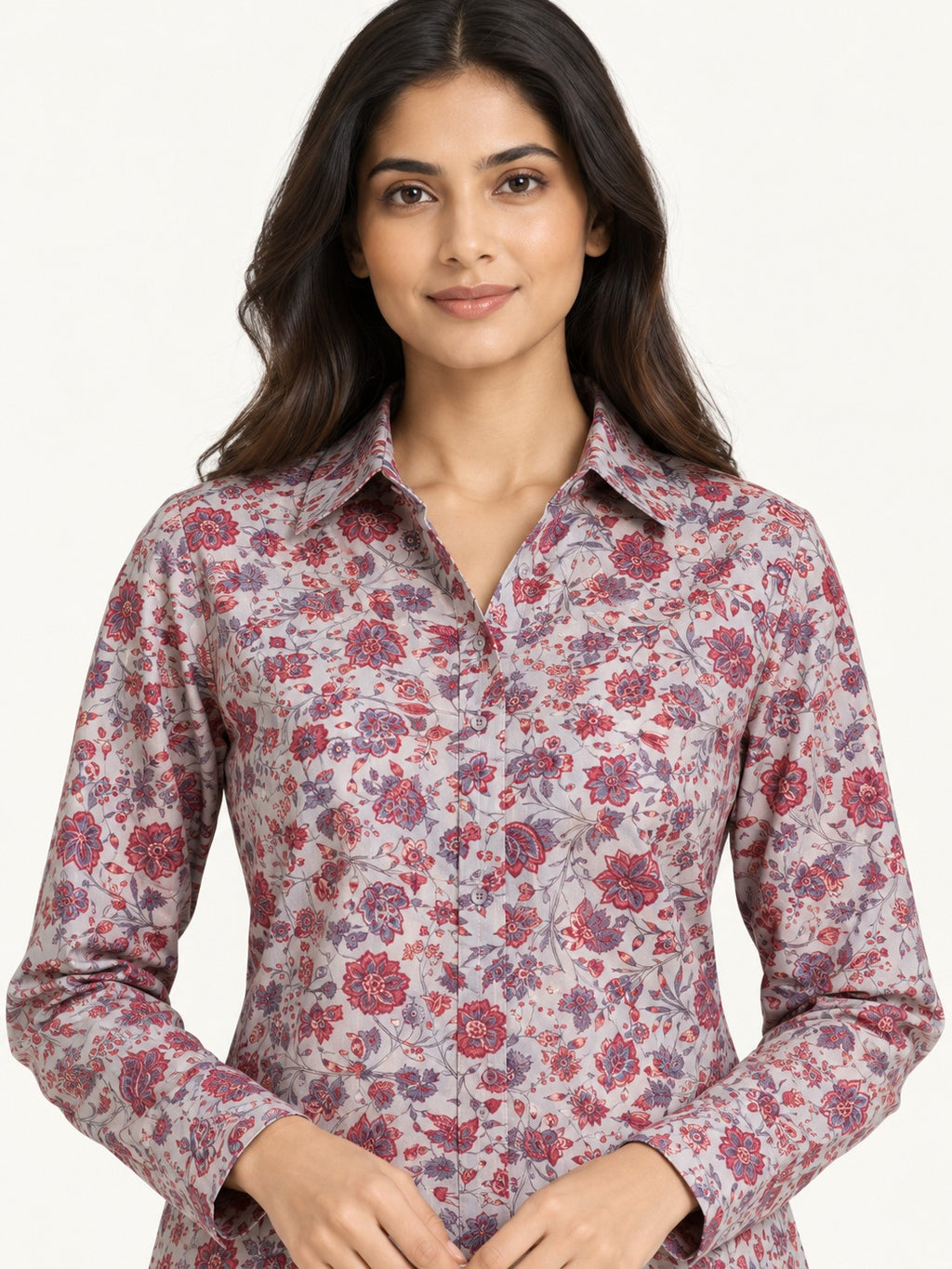 Unfurl Shirt - Lavender Rose by RuhRaaga House - detail close-up