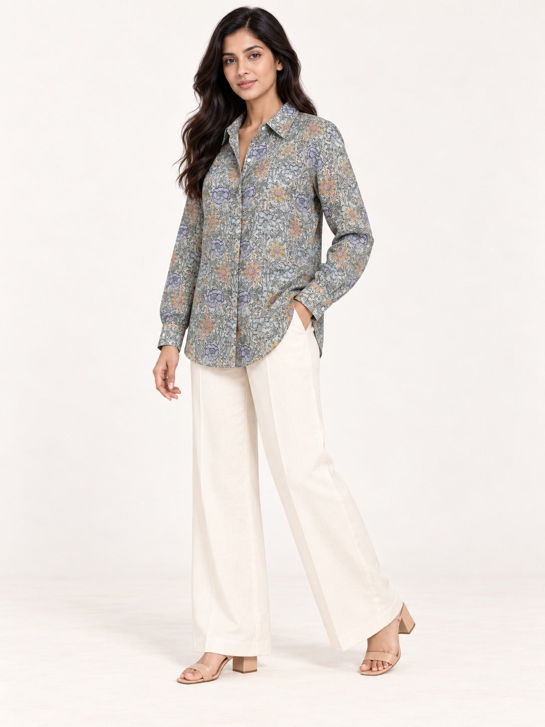 Unfurl Shirt - Misty Meadow by RuhRaaga House - walking view
