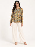 Unfurl Shirt - Olive Terrain by RuhRaaga House - front view