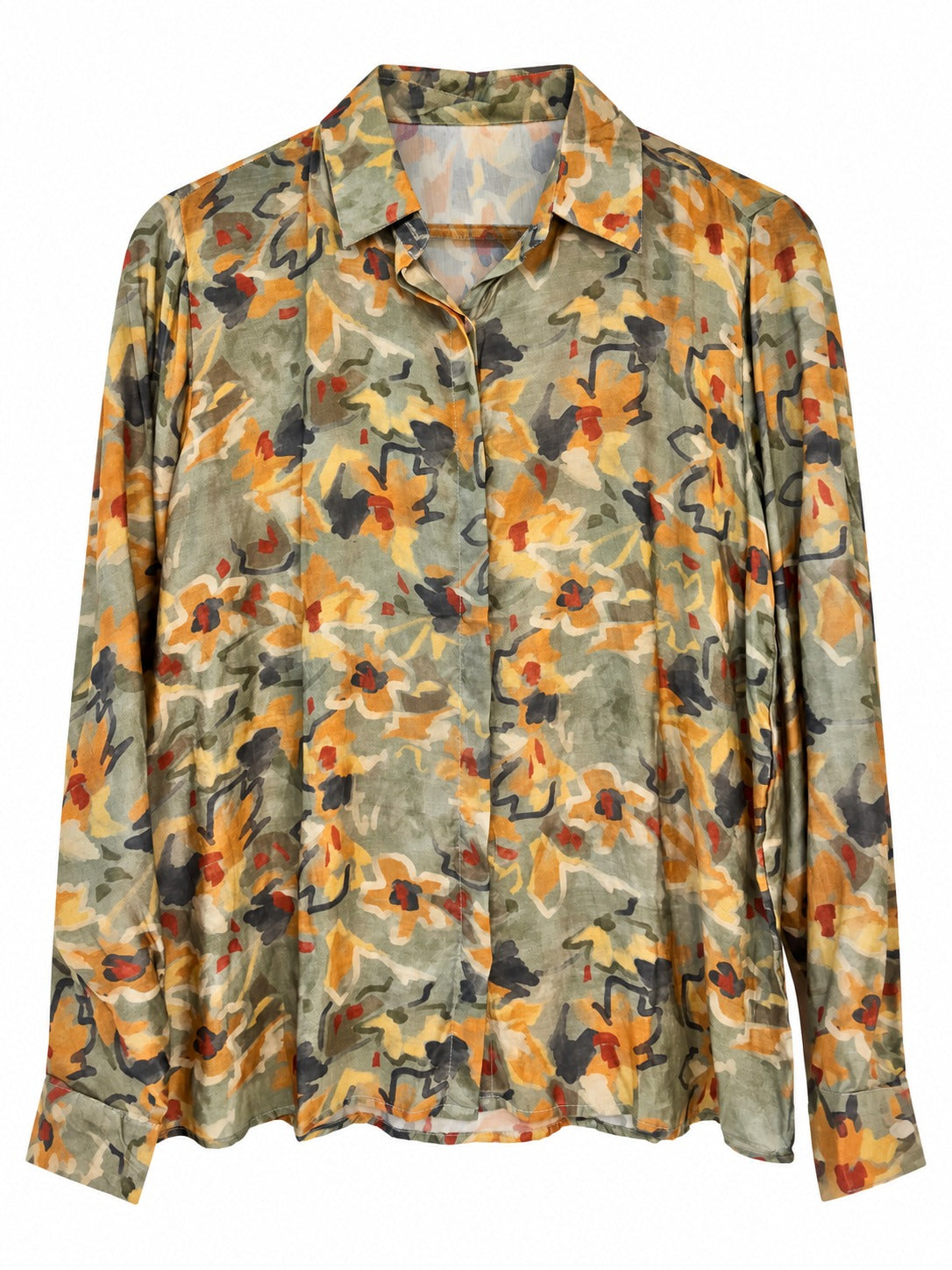 Unfurl Shirt - Olive Terrain by RuhRaaga House - product only