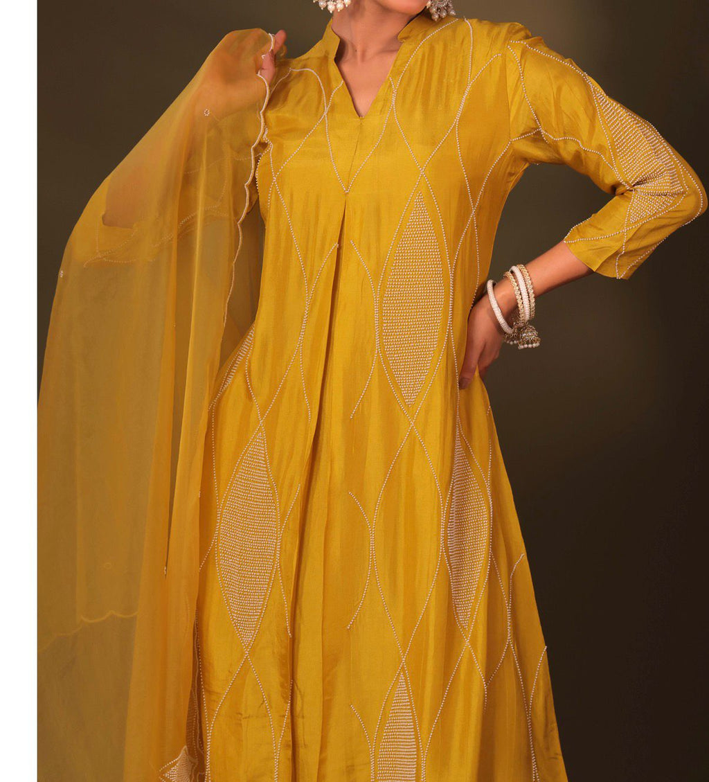 Legacy Bead A-Line Suit Set - Sunlit Gold - view 1