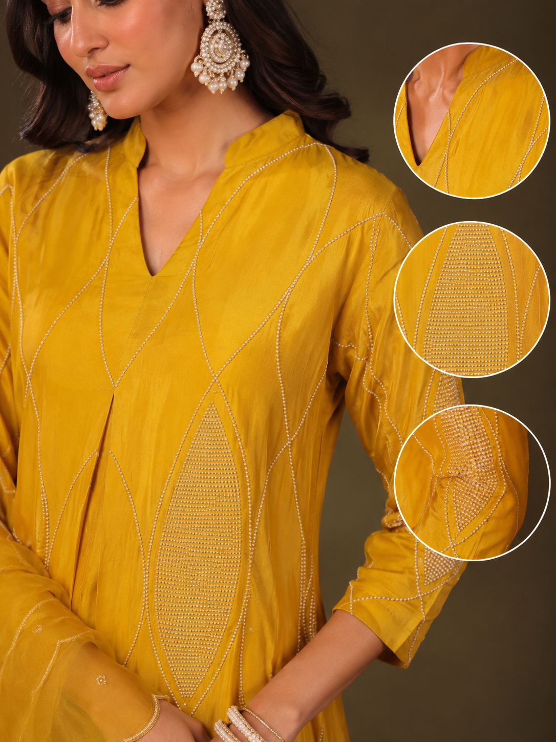 Legacy Bead A-Line Suit Set - Sunlit Gold - view 3