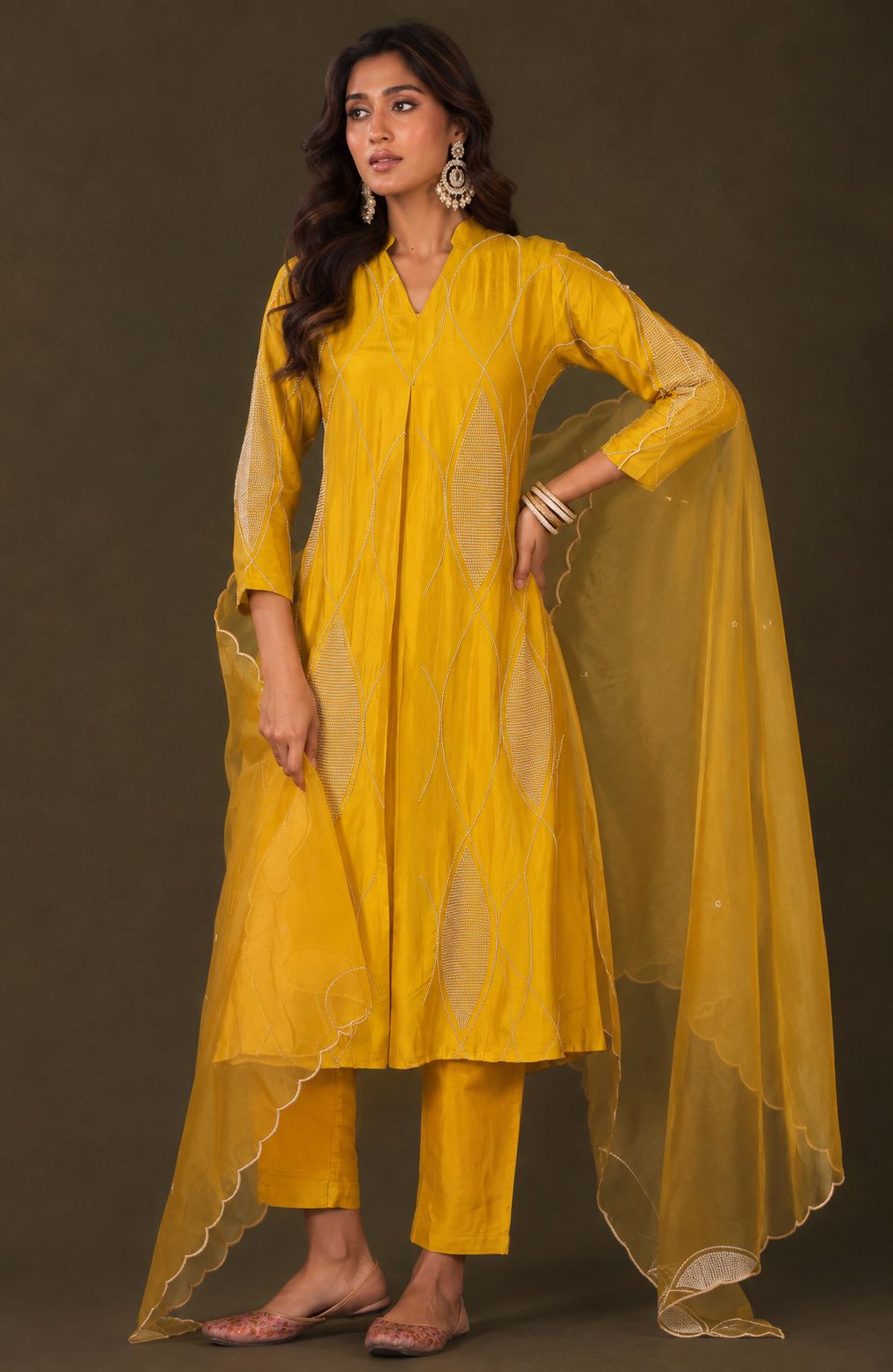 Legacy Bead A-Line Suit Set - Sunlit Gold - view 4