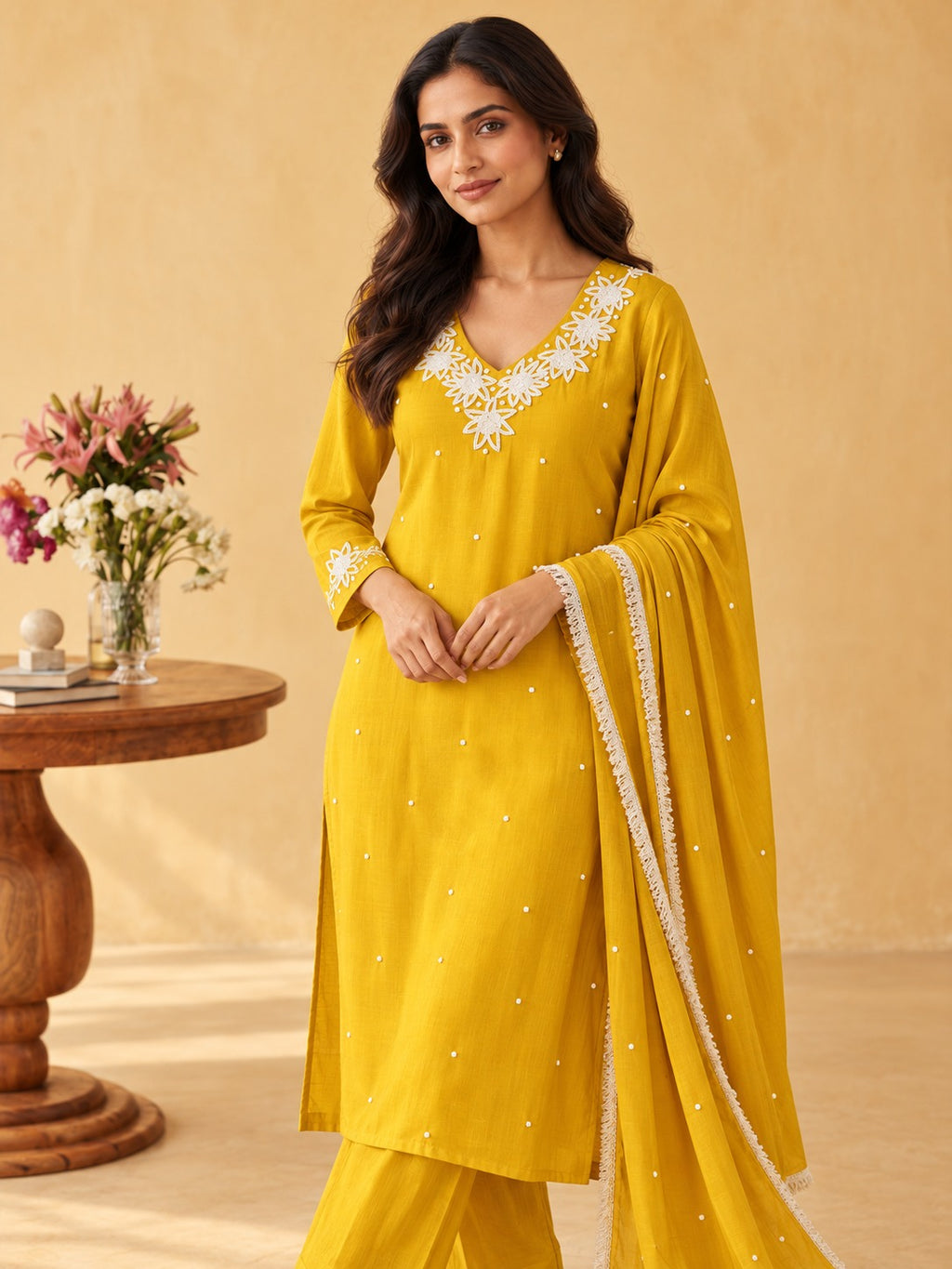 Legacy Pearl Garland Suit Set - Sungold - image 1