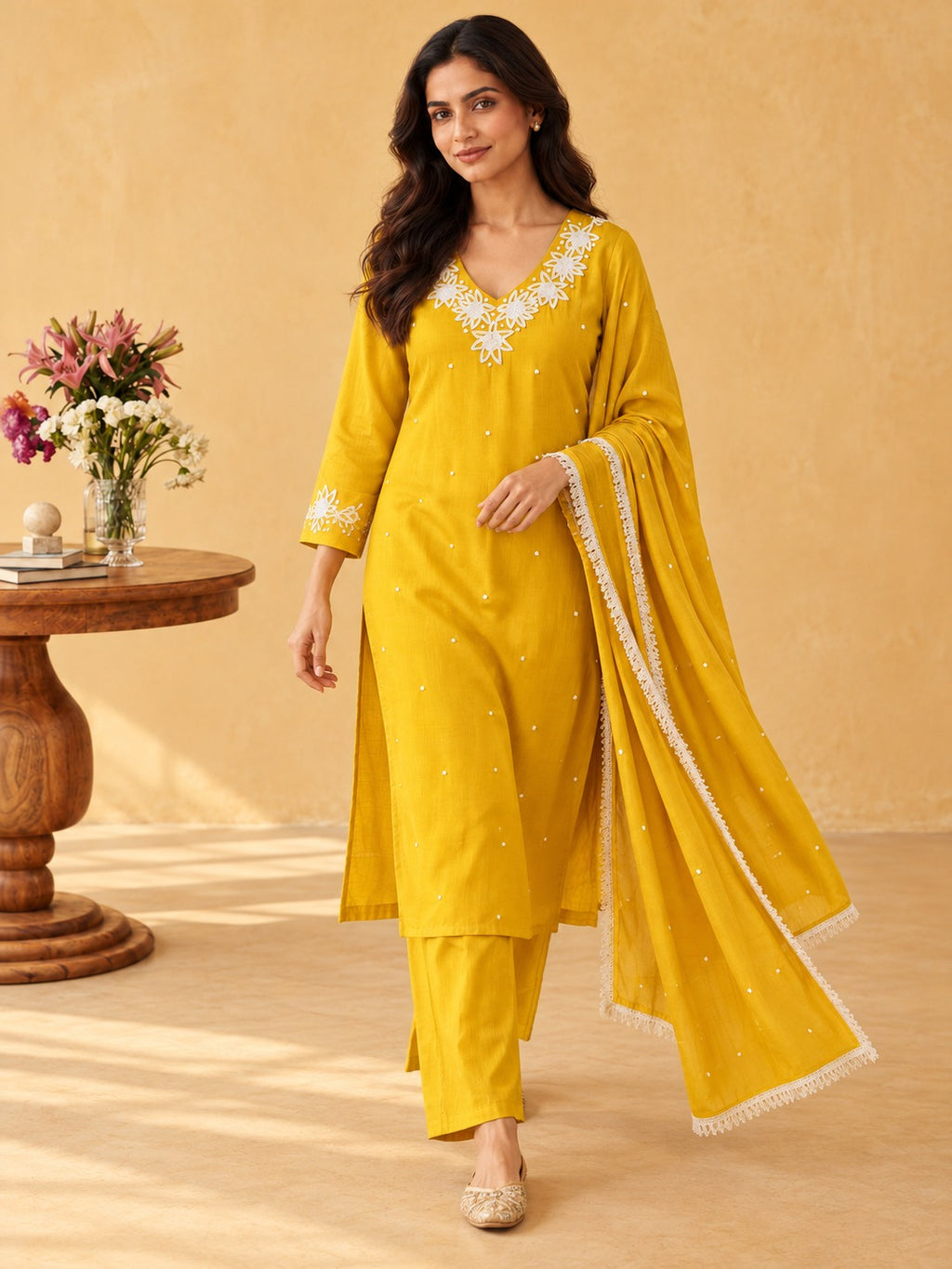 Legacy Pearl Garland Suit Set - Sungold - image 3