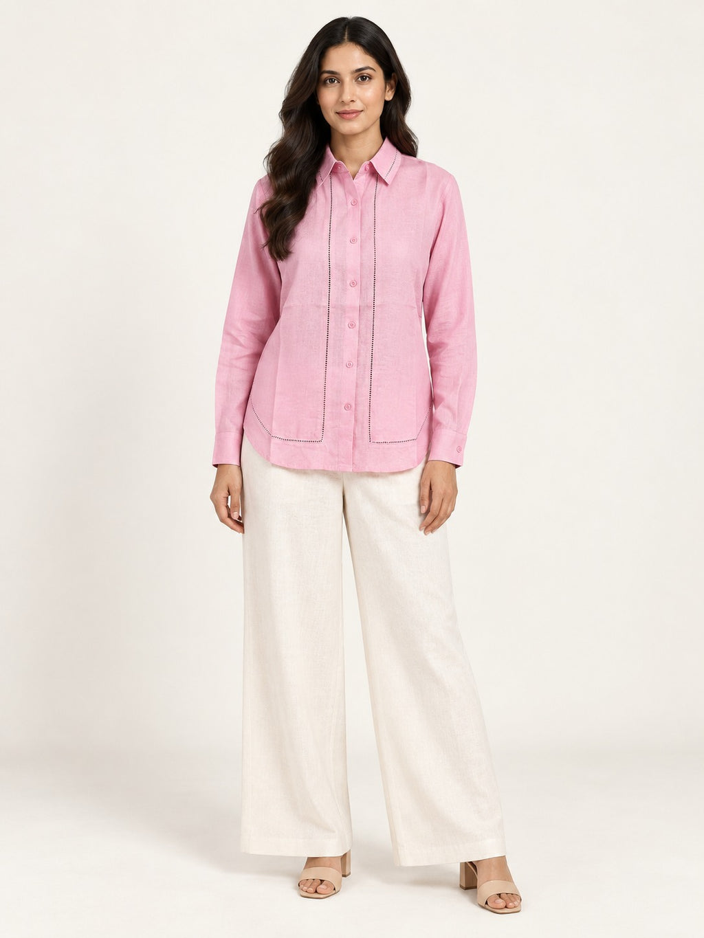 Flourish Shirt - Petal Pink by RuhRaaga House - front view