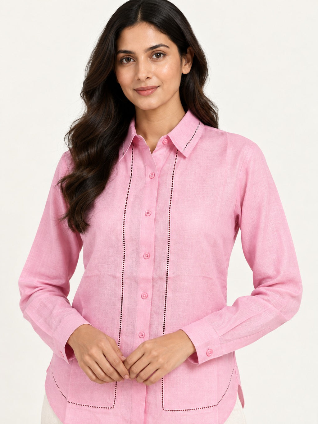 Flourish Shirt - Petal Pink by RuhRaaga House - detail close-up