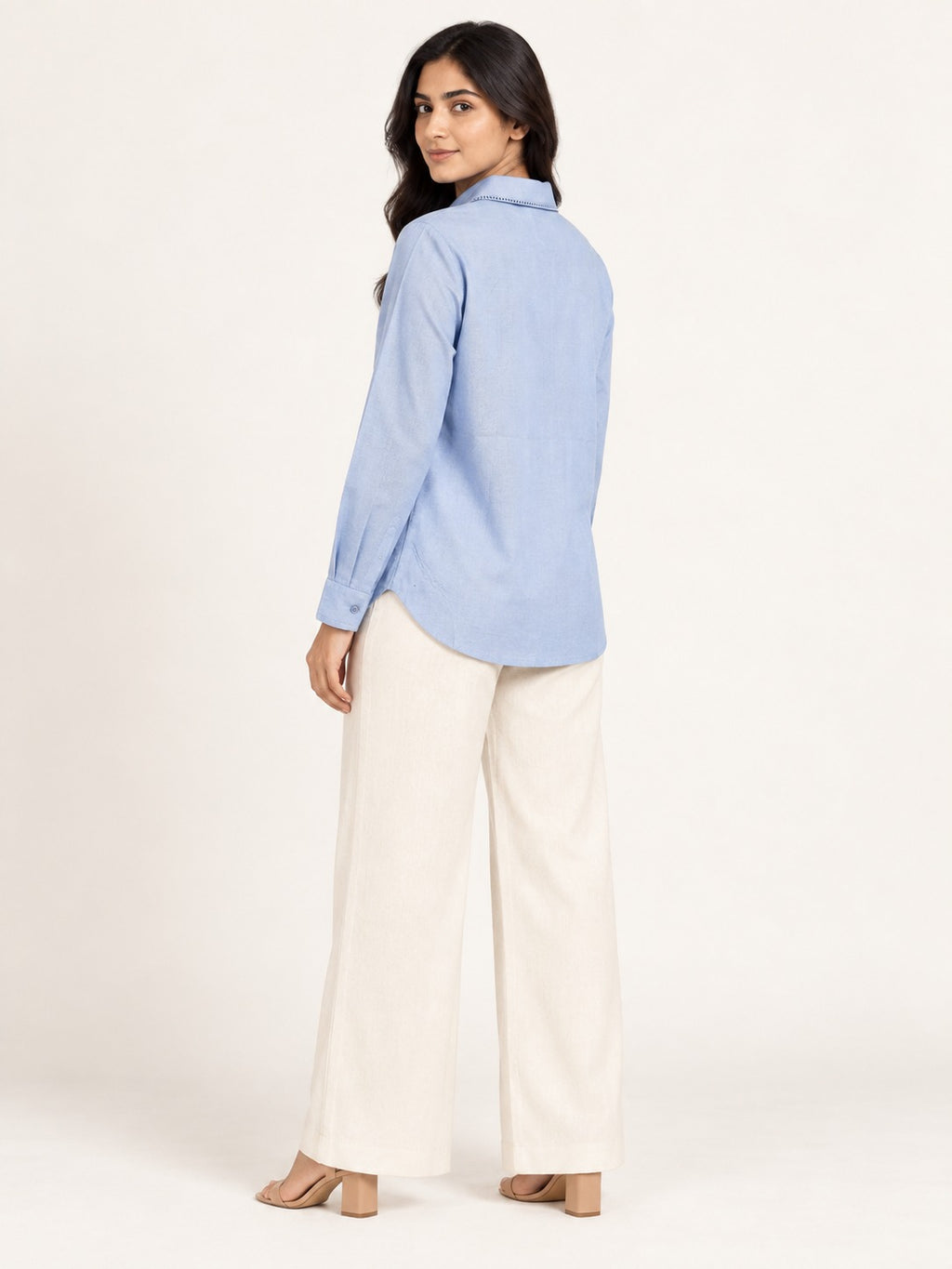Flourish Shirt - Powder Sky by RuhRaaga House - back view