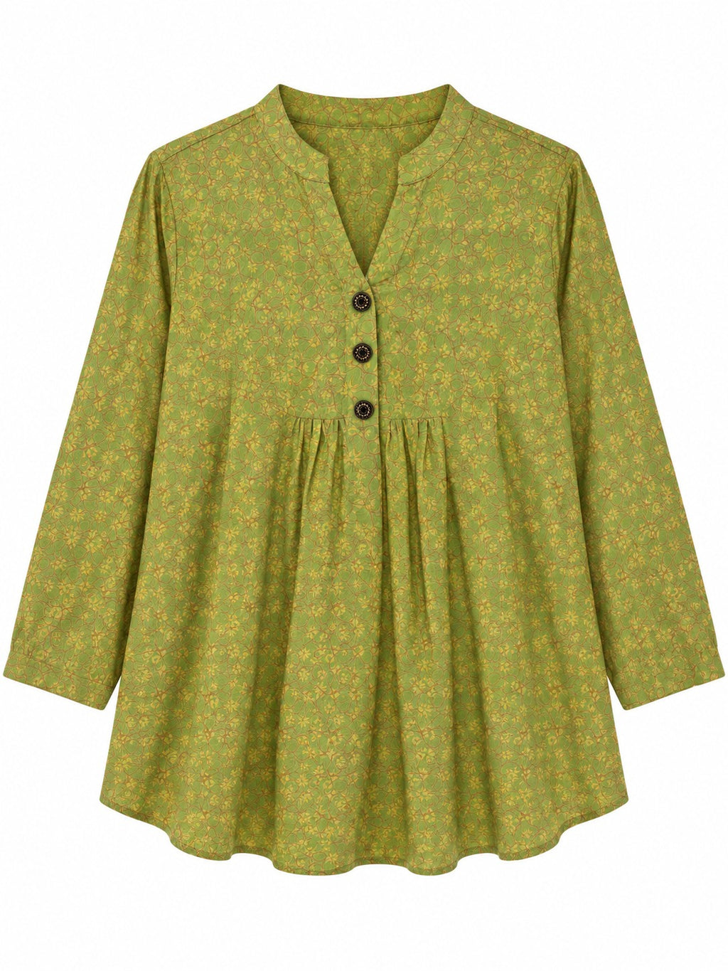 Ease Pleated Top - Moss Meadow by RuhRaaga House - product only