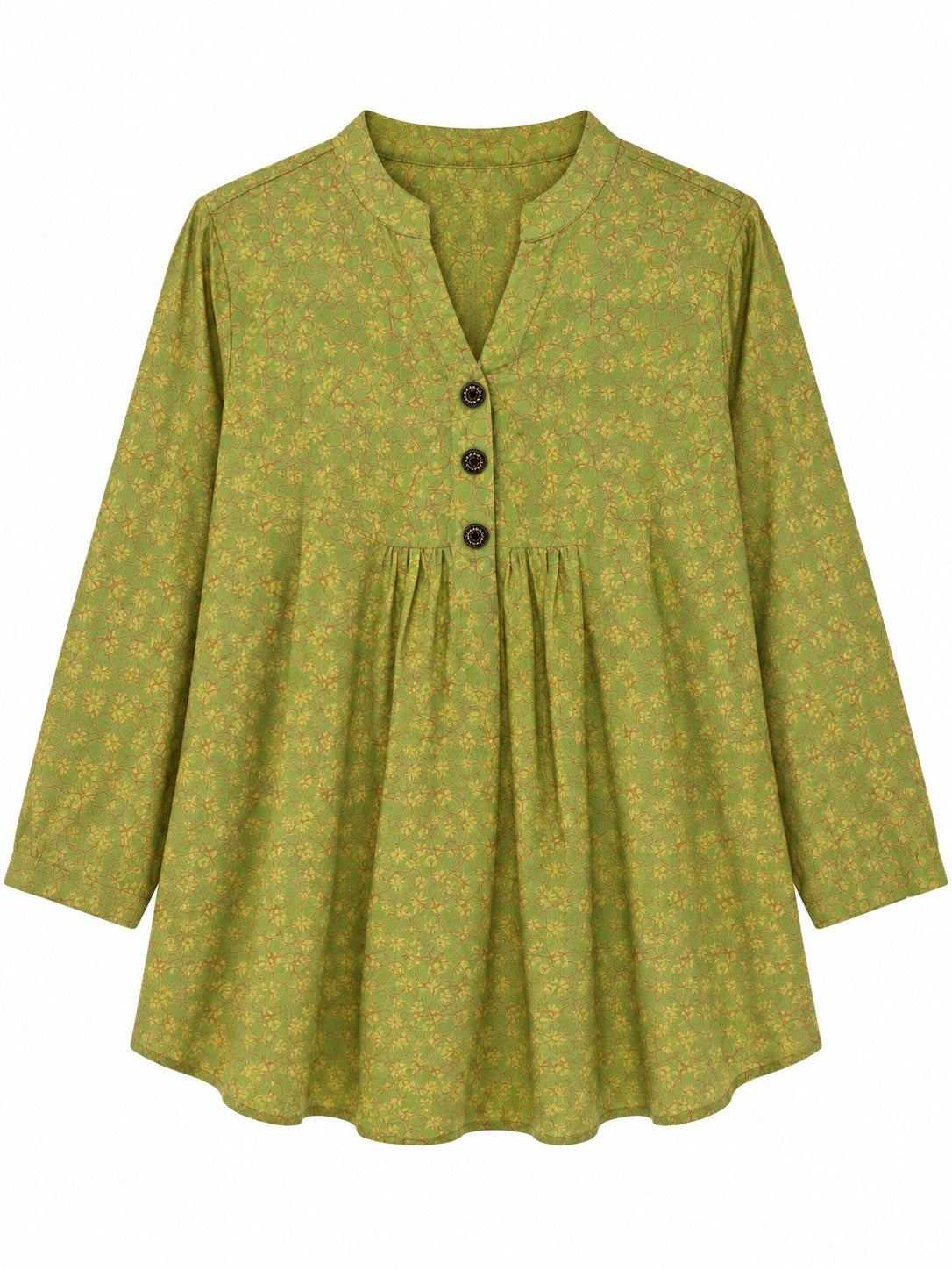 Ease Pleated Top - Moss Meadow by RuhRaaga House - product only