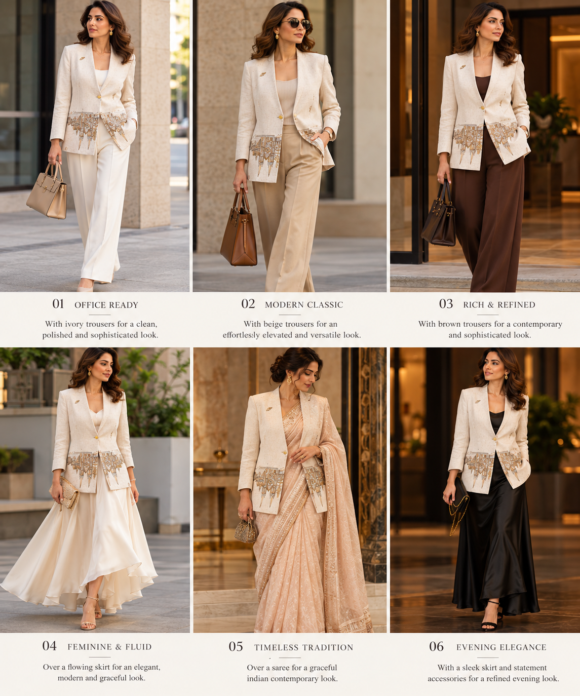 Grounded Blazer - Antique Ivory