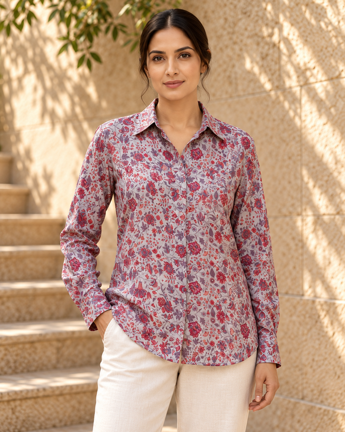 Unfurl Shirt - Lavender Rose
