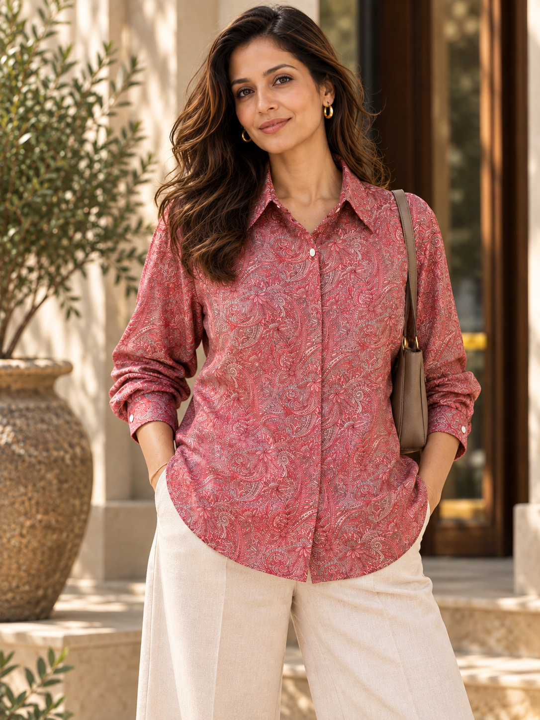 Unfurl Shirt - Rose Paisley