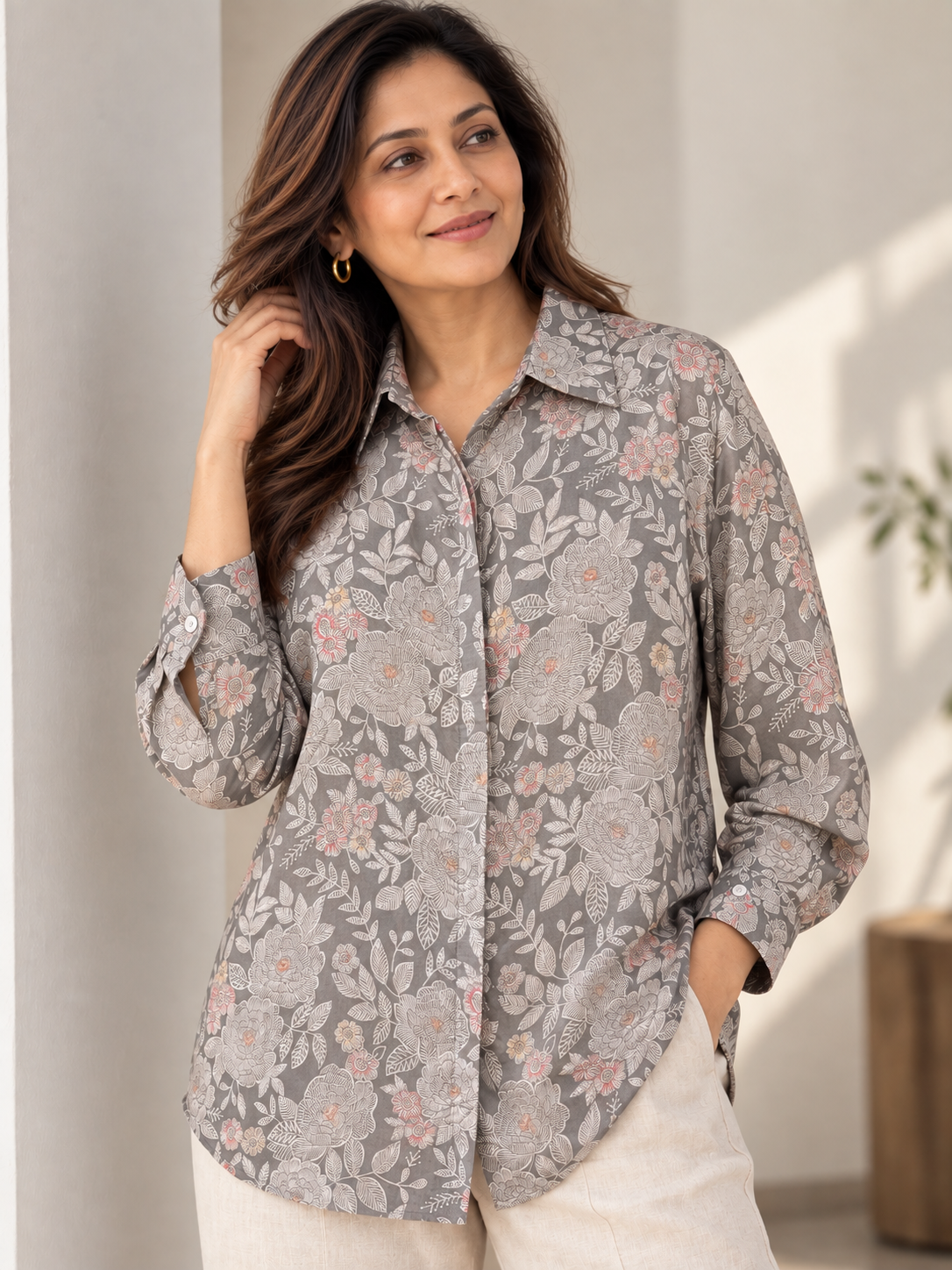Unfurl Shirt - Misty Taupe