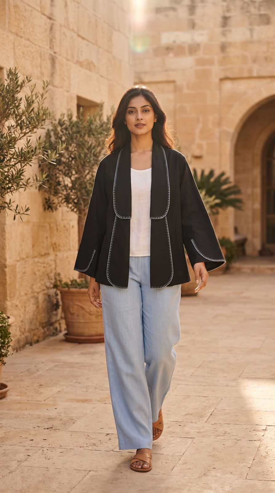 Sway Handcrafted Jacket - Onyx/Frost Blue