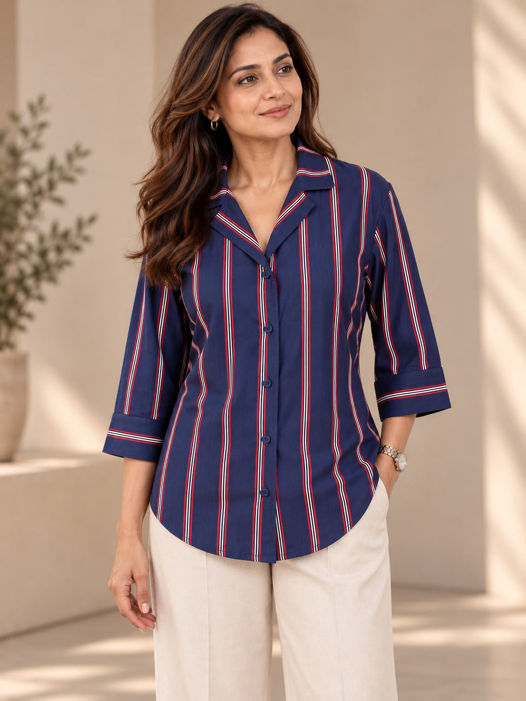 Serene Shirt- Sapphire Blue