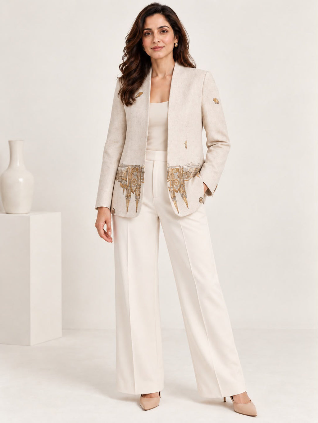 Grounded Blazer - Antique Ivory