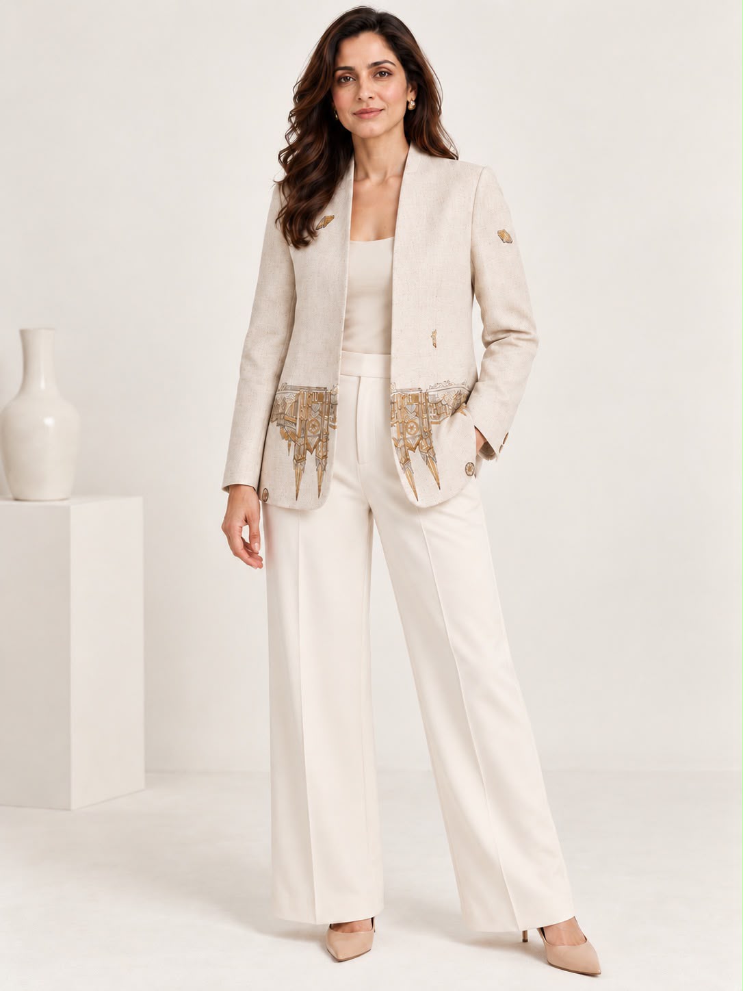 Grounded Blazer - Antique Ivory