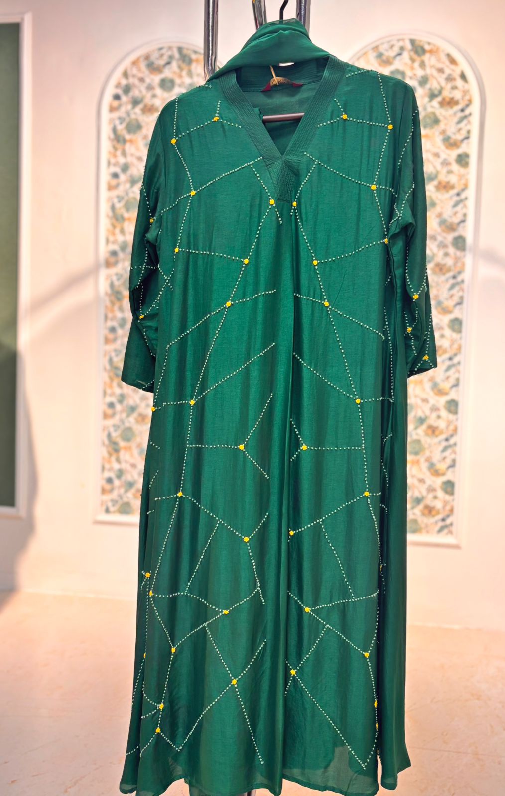 Legacy French Knot Suit Set - Emerald Veil