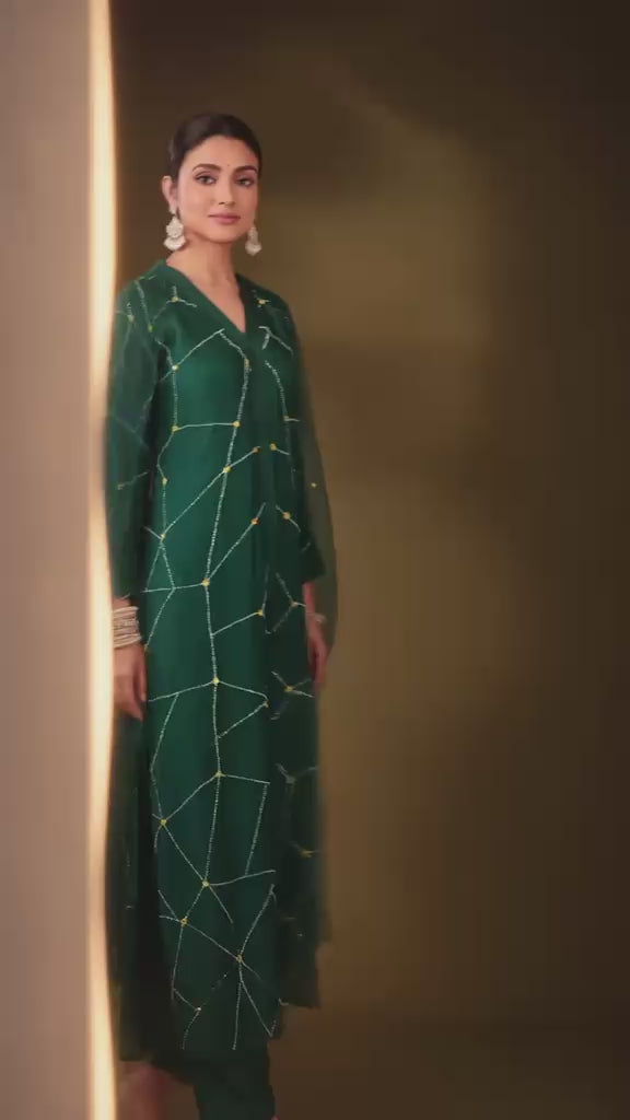 Legacy French Knot Suit Set - Emerald Veil